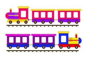 ilustración de un tren con letras coloridas para niños que aprenden a leer vector de tren