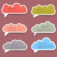 Clouds bubbles for speech vector