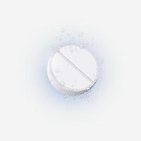 Effervescent white tablet vector