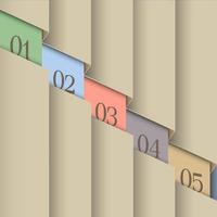 Paper number line background vector