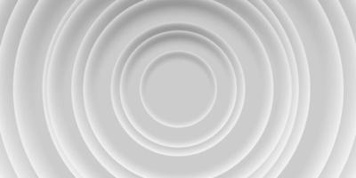 Grey, white background of circles with shadows, material 3d style vector