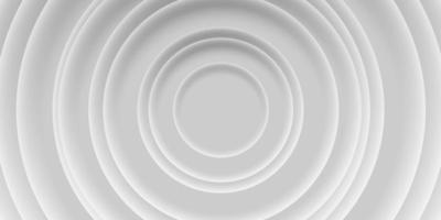 Grey, white background of circles with shadows, material 3d style vector