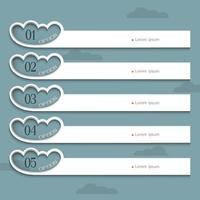 Creative Design template with stylized clouds vector