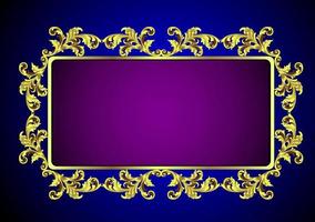 Gold vintafe frame vector