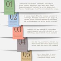 Horizontal paper numbered banners vector