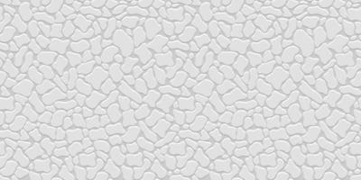 Pebbles stones white grey background, 3d style texture vector