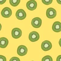 Kiwi pattern. Kiwi halves on a pattern for textiles, kitchen decor, napkins. vector