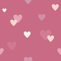 pastel heart with love and polka dot seamless background for fabric pattern vector