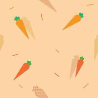 cute carrot and polka dot seamless background for fabric pattern vector