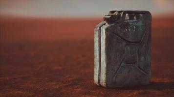 old rusty fuel canister in the desert video