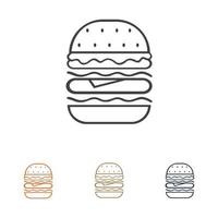 hamburger logo design vector