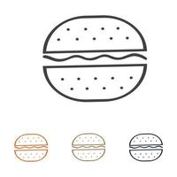 hamburger logo design vector