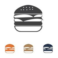 hamburger logo design vector