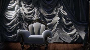 luxurious theater curtain stage with chair video