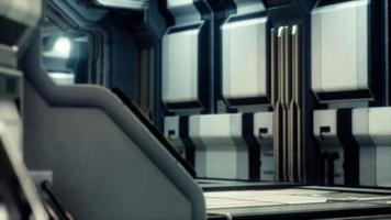 interior futurista de nave espacial de ciencia ficción video