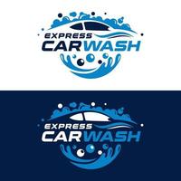 plantilla de diseño de logotipo de lavado de autos express
