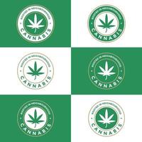 descarga de plantilla de diseño de logotipo de cannabis vector