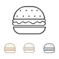 hamburger logo design vector