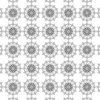 Black and white flowers mandala background vector in illustration geometric pattern graphics vector