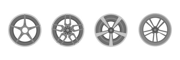 Car rims. Vehicle service, truck wheels repair vector illustration. Auto vehicle wheel. Vector illustratio