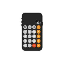 Smartphone with calculator app. Vector illustration in flat design