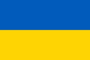 Ukraine flag. Vector illustration blue and yellow colored.