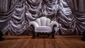 luxe theatergordijn podium met stoel video