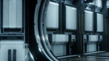 3D-Rendering eines realistischen Sci-Fi-Raumschiffkorridors
