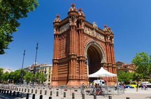The Arc de Triomf - triumphal arch in Barcelona city, Catalonia, Spain photo