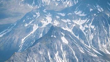 Aerial View Landscape of Mountais with Snow covered video