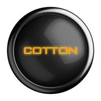 Word on black button photo