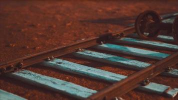 Abandoned railway tracks in the desert video