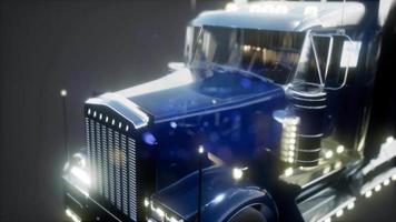 bright american lorry track in studio video