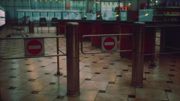 empty closed supermarket due covid-19 coronavirus epidemic video