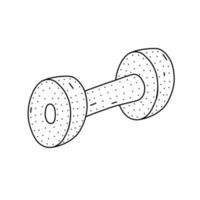 Hand drawn weight icon in Doodle style. Digital Sport element. Cute Illustration for web design. vector