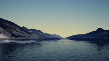 8K Mountains covered with ice in Antarctic landscape video