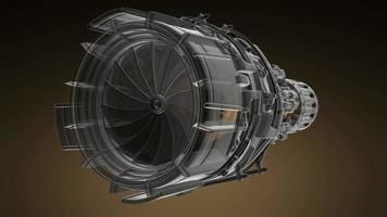 Rotate Jet Engine Turbine video