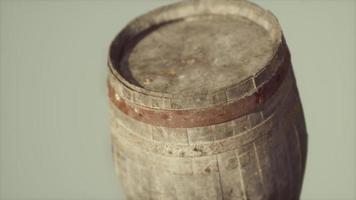 classic old rusted wooden barrel video