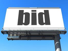 bid word on billboard photo