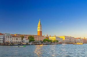 Venice cityscape with San Marco basin of Venetian lagoon water photo