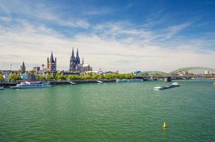 Cologne cityscape of historical city centre with Cologne Cathedral photo