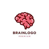 Think Brain Mind Logo design vector template. Brainstorm generate ideas Logotype concept icon.