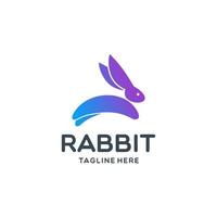 rabbit logo concept design vector template, animal simple logo template