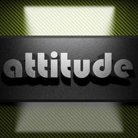 attitude word of iron on carbon photo