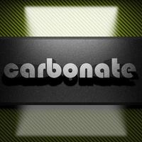 carbonato palabra de hierro sobre carbono foto
