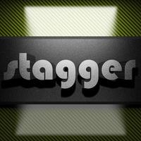 stagger word of iron on carbon photo