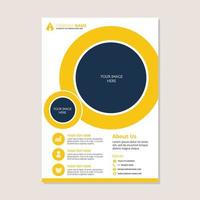 Corporate business annual report brochure flyer design vector