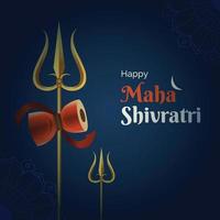 Happy Maha shivratri social media post design with fully editable text vector
