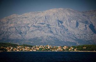 Sea View of Sumartin town, Brac island, Adriatic sea, Croatia photo