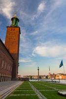 ayuntamiento de estocolmo stadshuset torre del consejo municipal, suecia foto